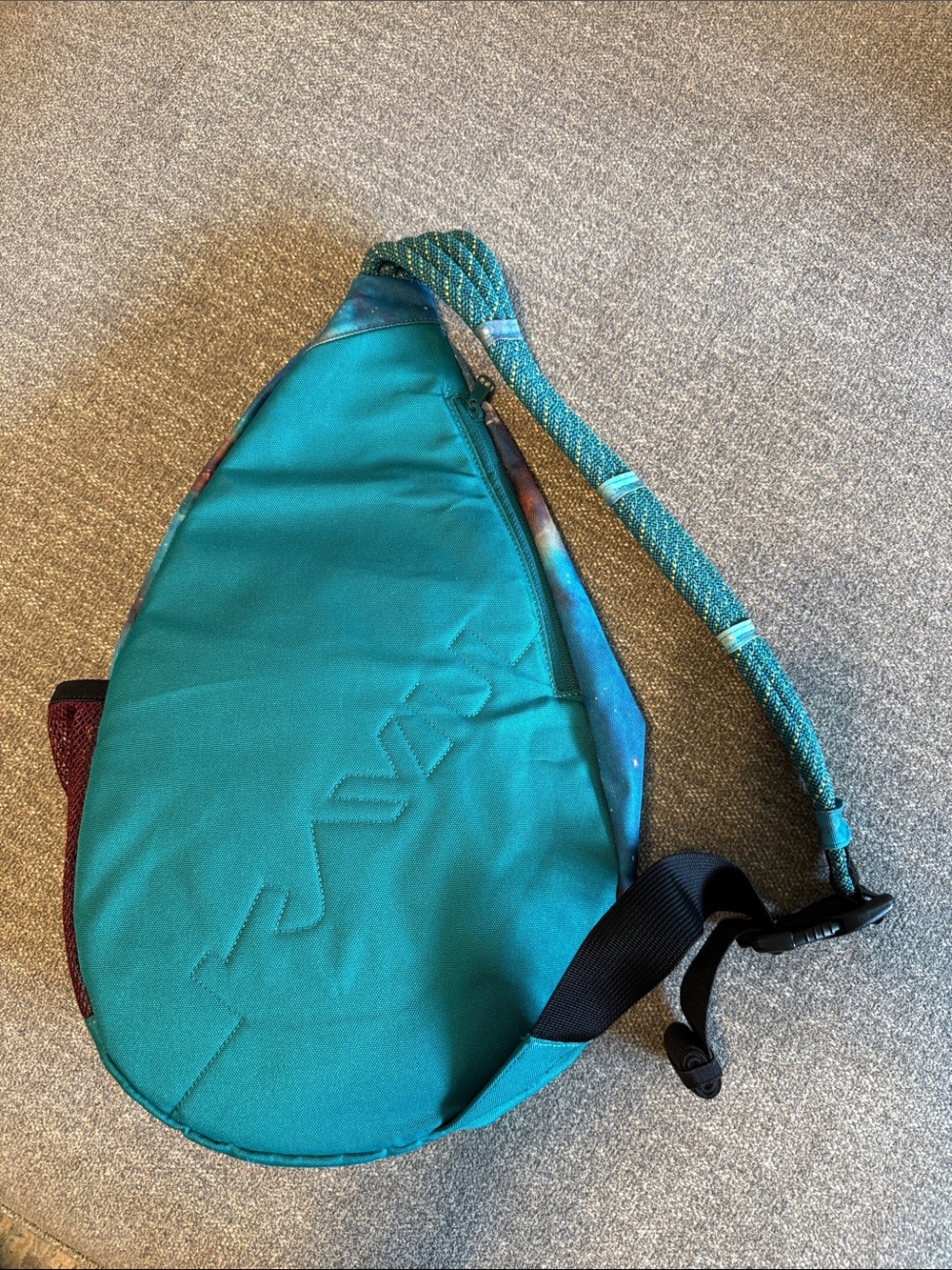 Kavu Teal Galaxy Rope Strap Sling Bag - Picture 2 of 6